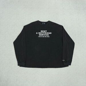 Grailz Project Washed Distressed Long Sleeves With Lettering Slogan